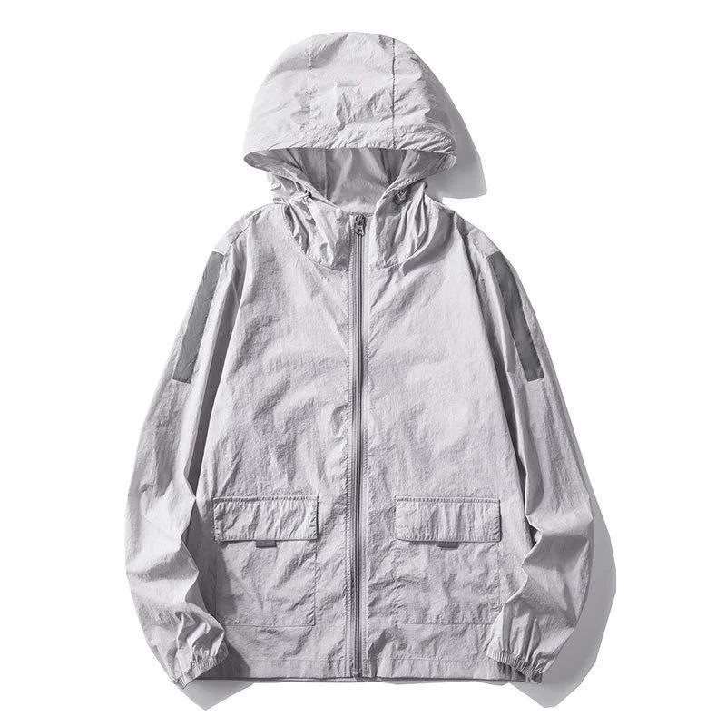 

Outdoo, защита от солнца, ветрозащитная пляжная одежда, пальто с капюшоном, женская одежда, топы, Мужское пальто, мода-40