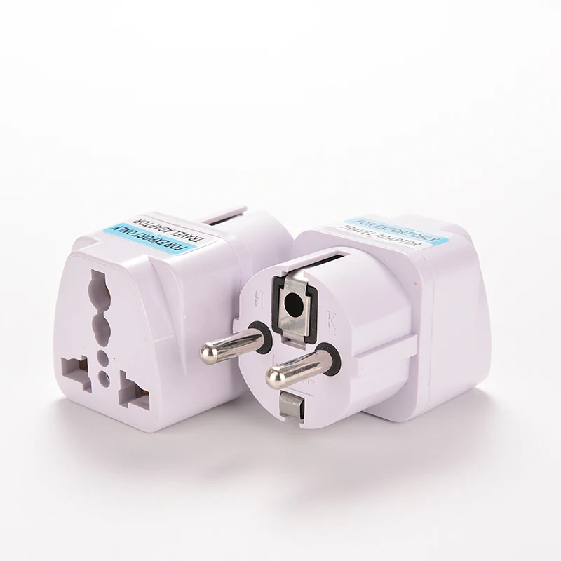 1pc Universal EU UK US GER AU CHN Plug Adapter European Germany Australia China Power Socket White Travel Converter |