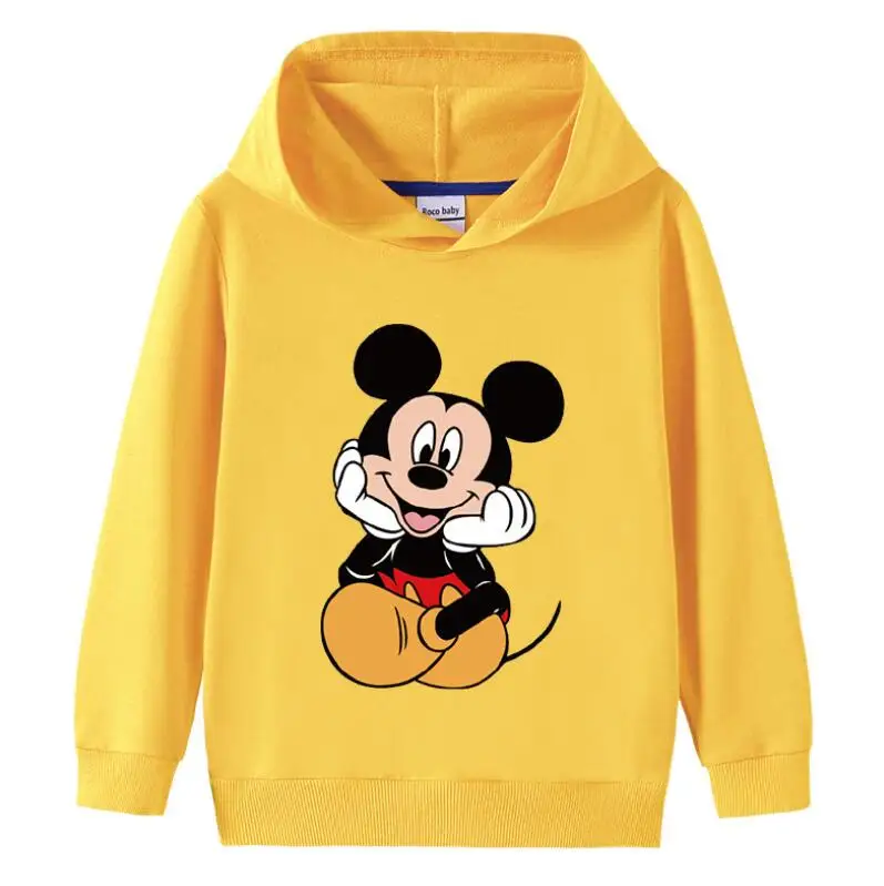 Детские толстовки Disney осенняя одежда для мальчиков с мультяшным рисунком
