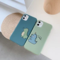 for iphone 6 6s 7 8 plus x xs 11 12 pro max mini xr soft silicone blue cases cute cartoon couples dinosaur lovers case cover