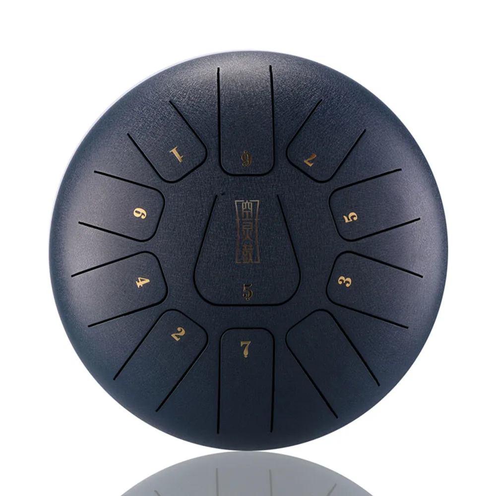 

12 Inch Steel Tongue Drum 11 Tone Handpan Drum Tongue Drum Set with Sticks Carry Bag Percussion Instruments Drum for Meditation