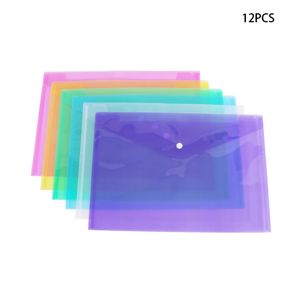 Прозрачный пакет для документов 12 шт./компл. A4 водонепроницаемый органайзер