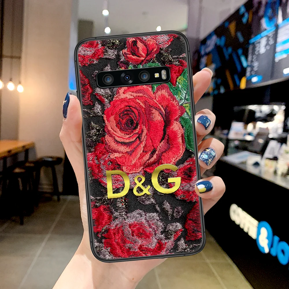

Luxury Fashion Brand DG Phone Case For Samsung Galaxy Note S 8 9 10 20 Plus E Lite Uitra black Prime Luxury Coque Fashion Cell