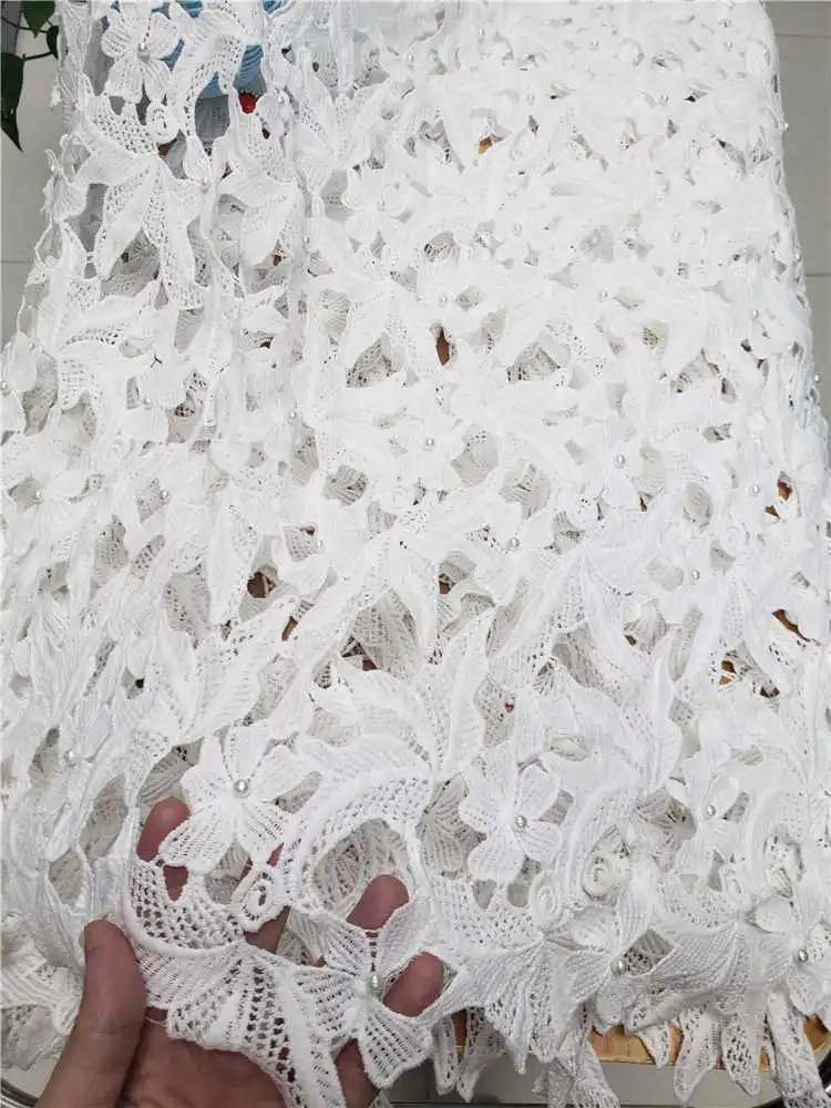 Фабричная цена Африканский шнур кружевная ткань супер качество гипюр для