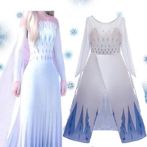 Платье с длинным рукавом для девочек, Детский костюм принцессы для ролевых игр на Хэллоуин и вечеринку, зимнее детское платье для косплея для девочек, Robe Fille Vestido