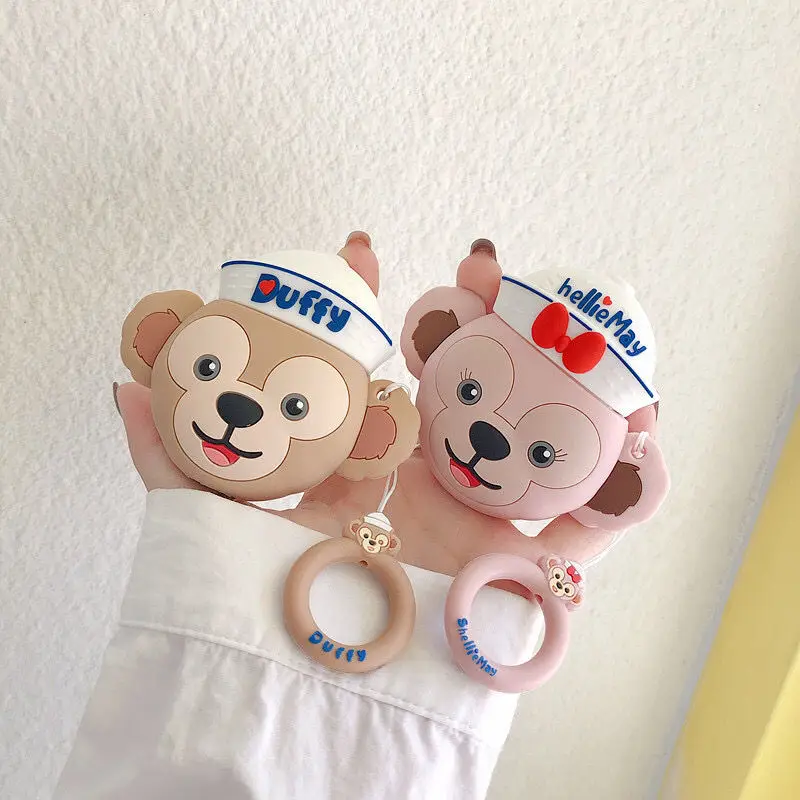 

Disney Cartoon Duffy Bear for AirPods Pro Earphone for IPhone Silicone Anti-drop Bluetooth Wireless Earphone Case