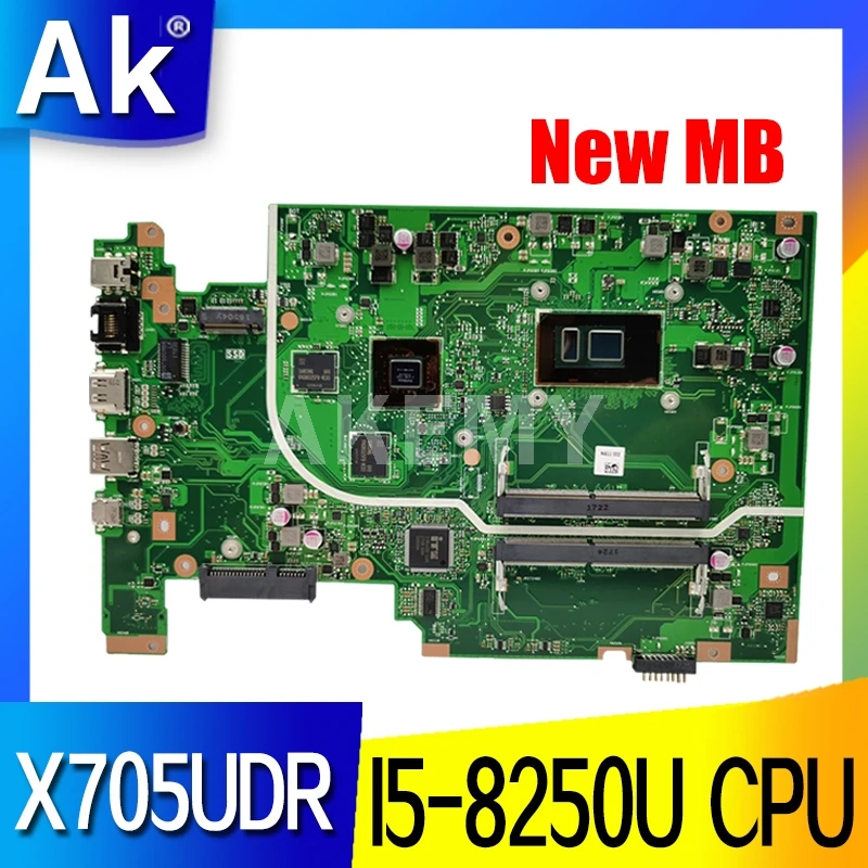 

Akemy X705UDR Материнская плата Asus Vivobook 17 X705UDR X705UQ X705UV X705U материнская плата для ноутбука I5-8250U 2G графическая карта