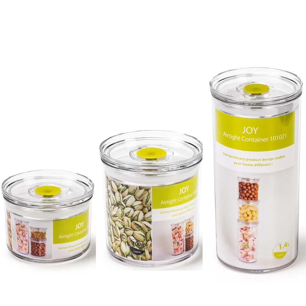 

Kitchenware Food Storage Box Refrigerator Storage Box Plastic Transparent Round Multigrain Tea Sealed Jar Storage Organizer