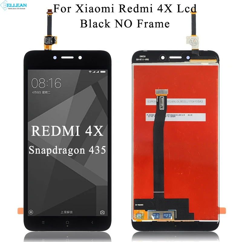 Catteny для Xiaomi Redmi 4X ЖК-дисплей с кодирующий преобразователь сенсорного экрана в сборе 4X ЖК-дисплей с рамкой+ Инструменты - Цвет: Black No Frame