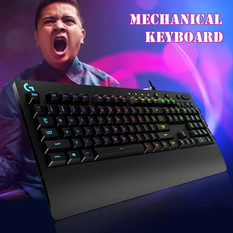 Игровая механическая клавиатура logitech G213 с 108 клавишами, проводная usb-клавиатура с RGB подсветкой для Windows 7/8/10