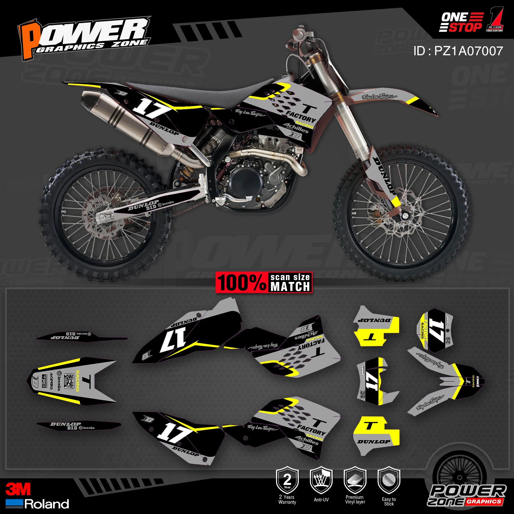 Персонализированные графические фоны PowerZone Team наклейки 3M Набор наклеек для KTM SX SXF