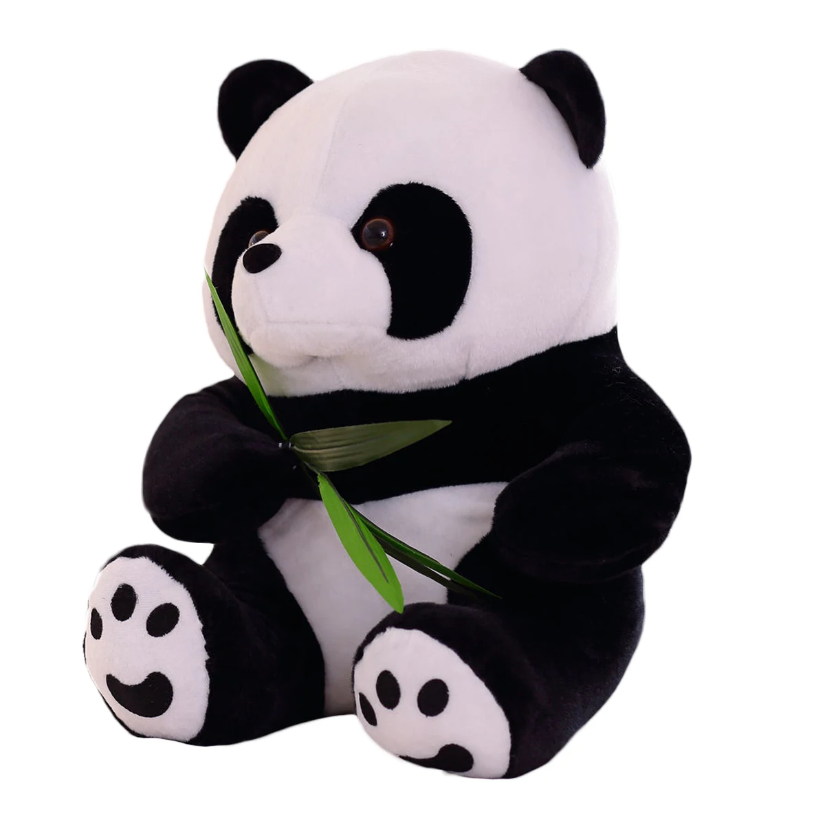 1PC Vivid Funny Panda with Bamboo Leaves Plush Toys Soft Cartoon Animal Black and White Stuffed Pendant Doll Kids Gifts | Игрушки и