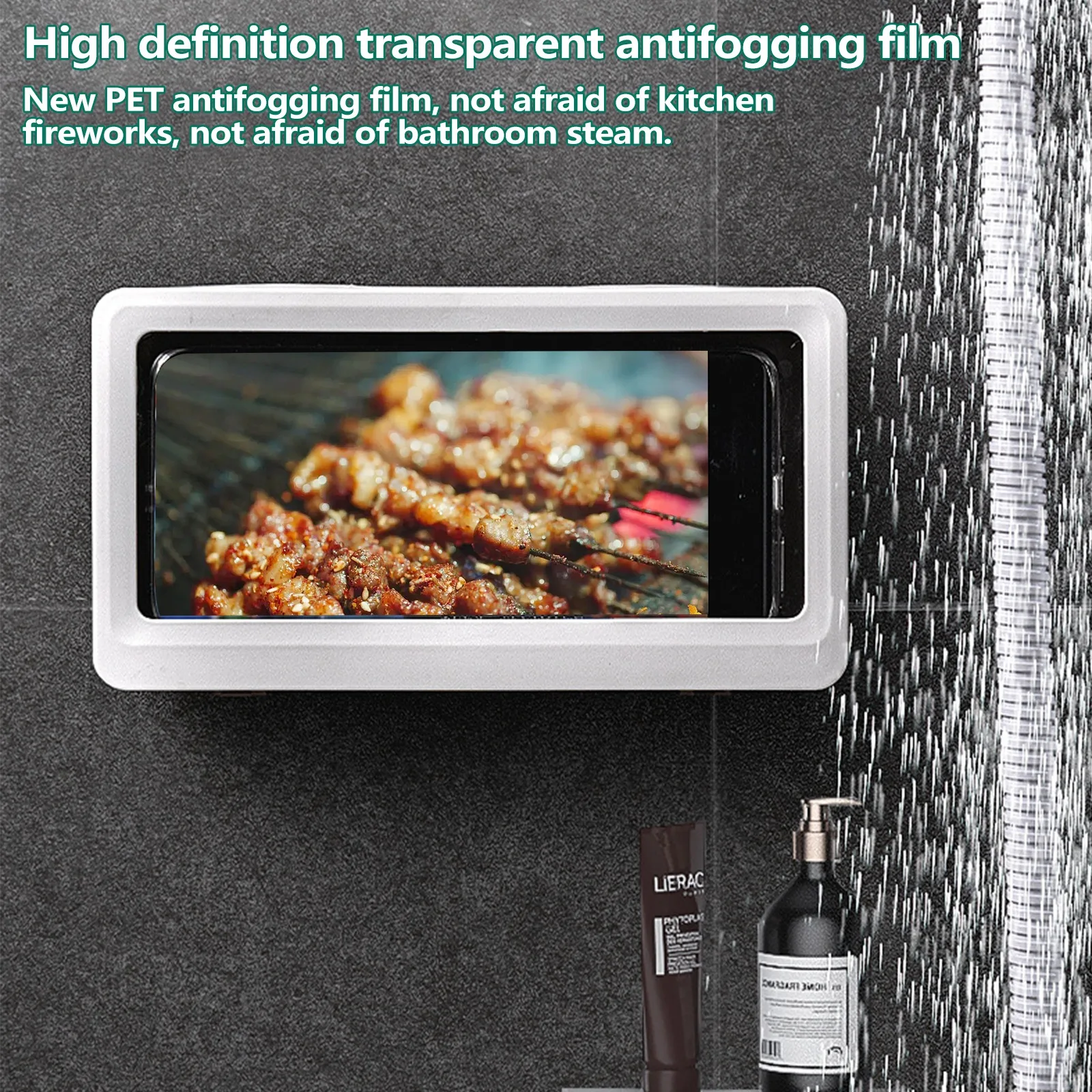 

Shower Phone Box Bathroom Waterproof Phone Case Seal Protection Touch Screen Mobile Phone Holder For Kitchen Handsfree Gadget