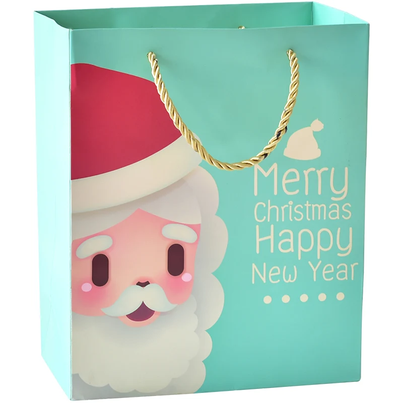 

Christmas Gift Bag Paper Party Box Santa Claus Bag with Handle for Xmas Birthday Wedding Party Celebrations Decorations