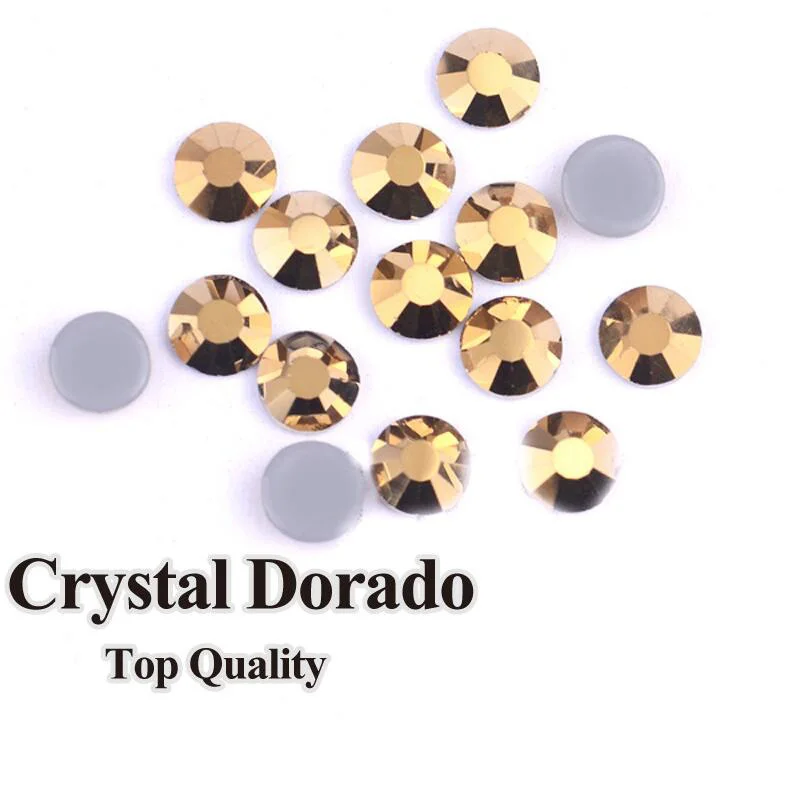 

Nail art decorations Crystal Dorado AAA high Quality Glass Crystal SS16-SS30 Hotfix Rhinestones For clothing Garment Accessorie