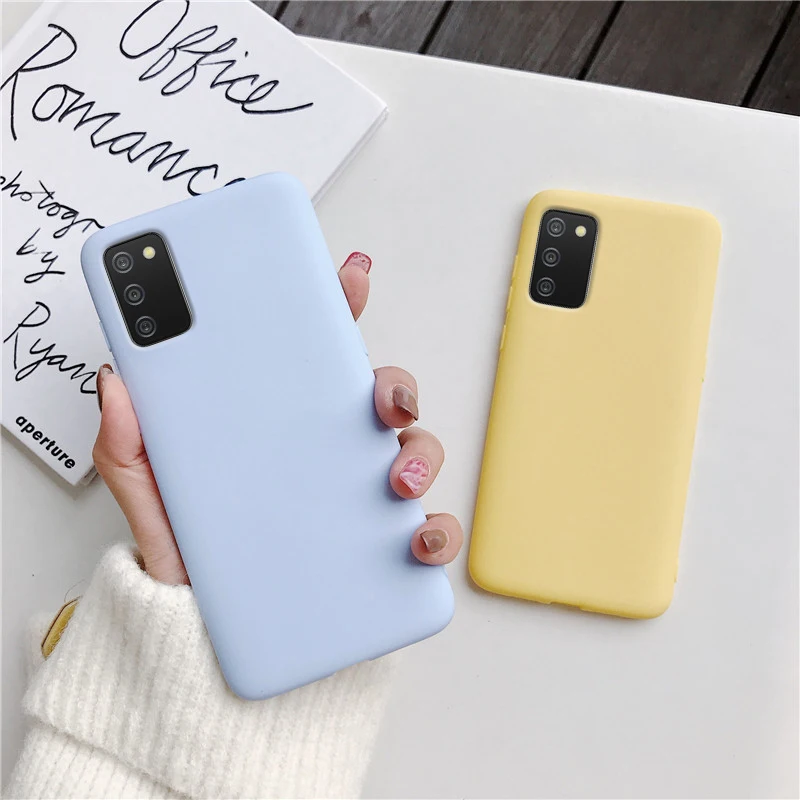 candy color silicone phone case for samsung galaxy a12 a42 a52 a72 a32 5g m02s a02s m31s matte soft tpu back cover fundas coque free global shipping