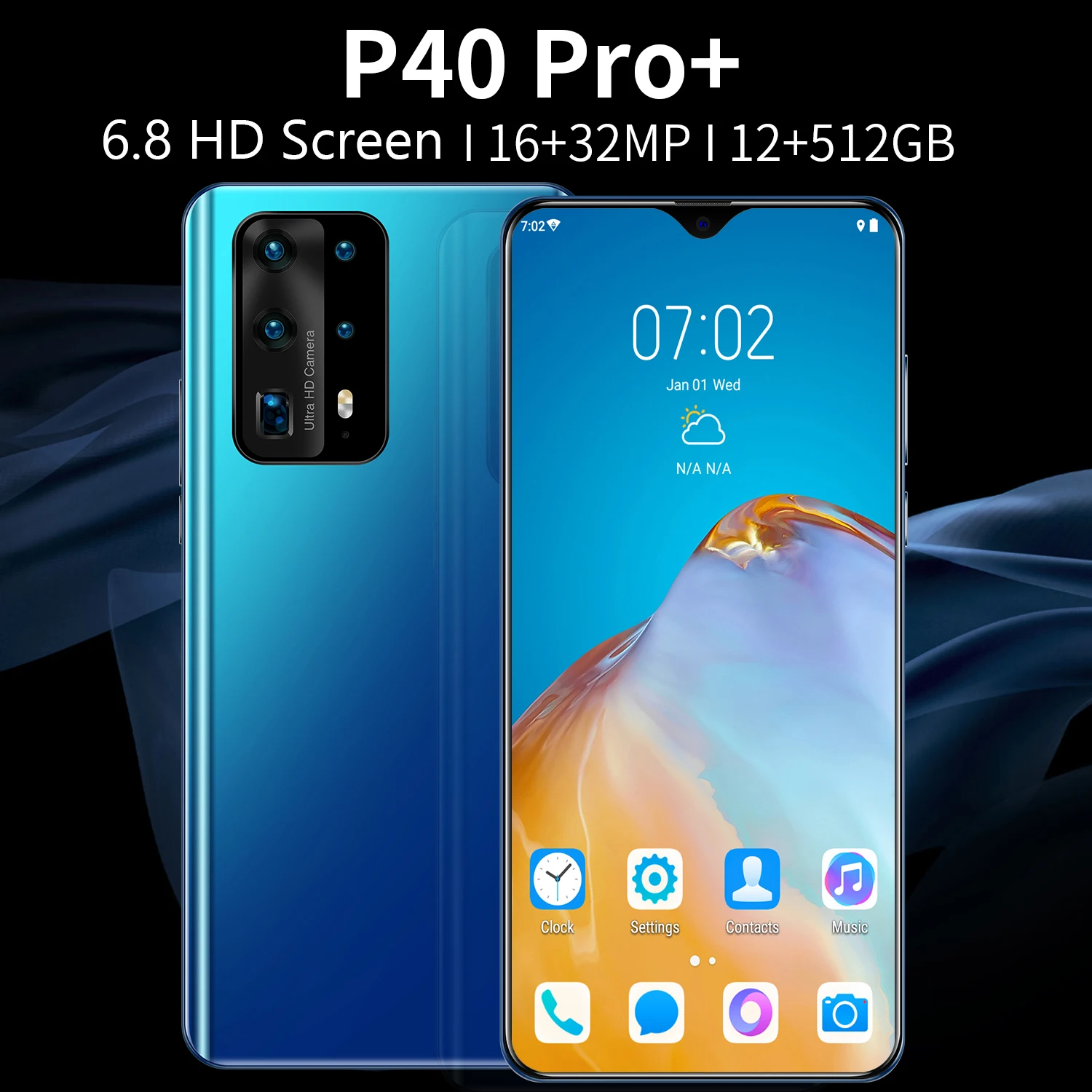 

[Глобальная версия] новый смартфон Huawei P40 Pro + телефон с экраном 7,0 дюйма, 12 Гб ОЗУ 512 ГБ для Huawei OPPO Xiaomi Samsung
