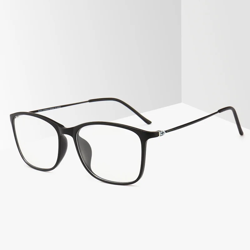 BCLEAR Fashion TR90 glass es Frame мужские или wo мужские ультралегкие унисекс квадратные Простые Стеклянные очки es мужские Оптические очки с оправой горячая распродажа - Цвет оправы: matte black