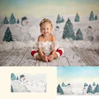 Фон для фотосъемки новорожденных с изображением зимних снежинок