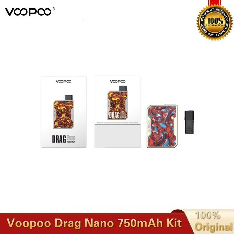 Оригинальный набор VOOPOO DRAG Nano Pod аккумулятор 750 мА/ч картридж P1 1 0 мл электронная