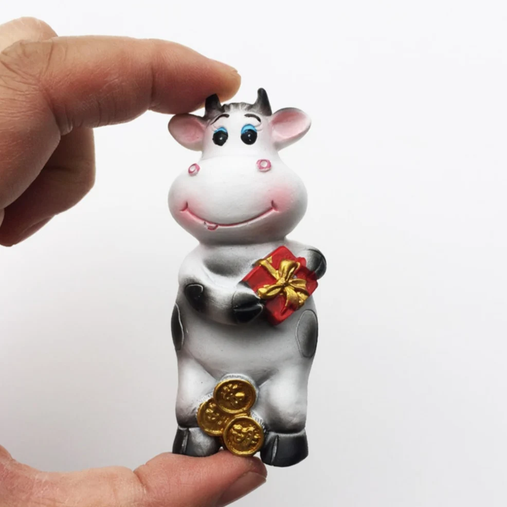 Фортуна тигр корова мультфильм холодильник предметы ручной работы магнитный