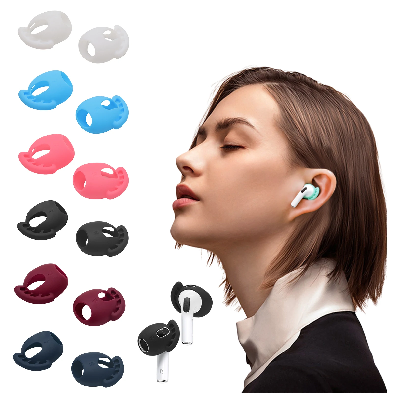 

Силиконовые заушники для AirPods 3, аксессуары для наушников Apple Blue-tooth, противоударные вкладыши, силиконовые Нескользящие заушники