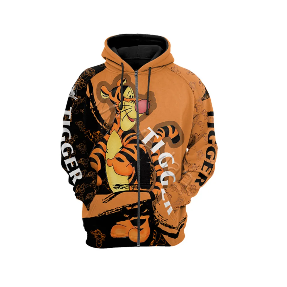 

New Cute Animal Tiggers 3D Jacket Men/women Casual Streetwear Hoodies Boys Hip Hop Kawaii Hood Sweatshirts Mens Hipster Clothes