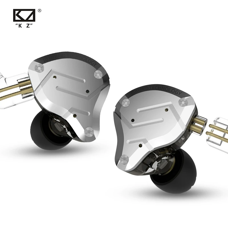 KZ ZS10 PRO 1DD + 4BA HIFI металлическая гарнитура гибридные наушники вкладыши Спортивная