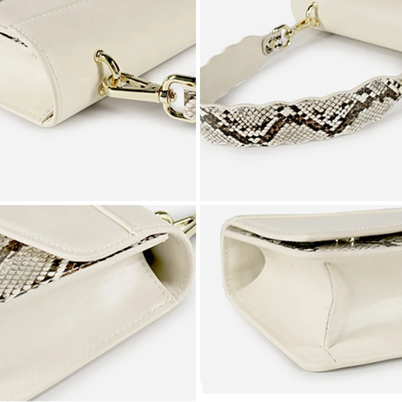 

CASMOR Women's Designer Bag 2019 High Quality PU Leather Elegant Female Bow Shoulder Bag Fashion Serpentine Messenger Bag