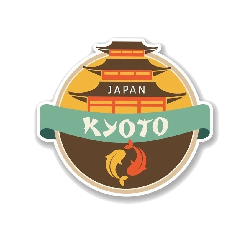 

14.1CM*12.7CM Fashion Japan Kyoto Decal PVC Motorcycle Car Sticker 11-00736