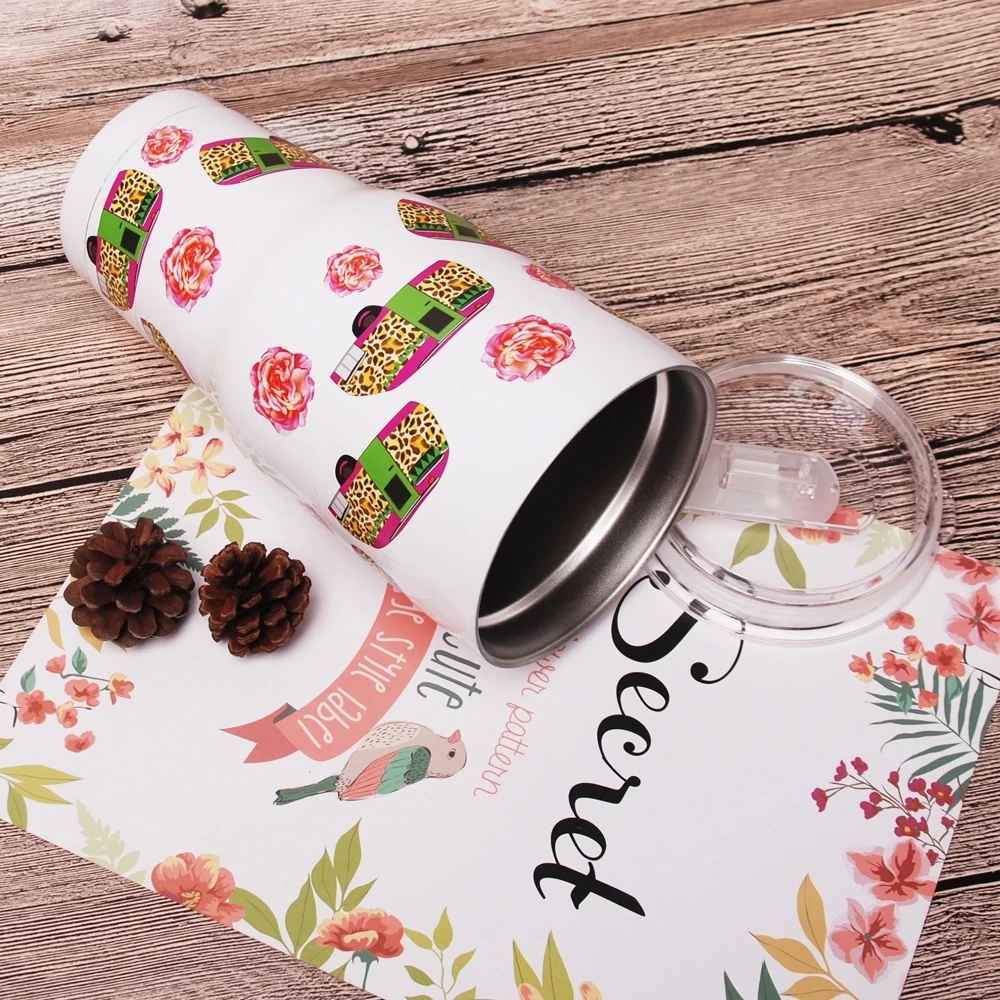 30 унций Bull Flower Tumbler нержавеющая сталь ацтекская Двухстенная Вакуумная чашка милый подарок для воды держатель DOM1175