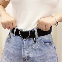 pkwyklre new sweetheart buckle with adjustable ladies luxury brand cute heart shaped thin belt high quality punk fashion belts