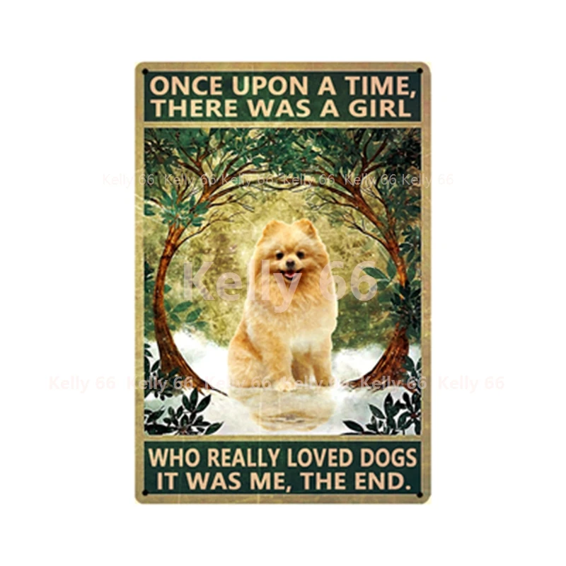 

[ Kelly66 ] Who Really Loved Dog It Was Me Pug Samoyed Shiba Inu Metal Sign Home Decor Bar Wall Art Painting 20*30 CM Size Dy167