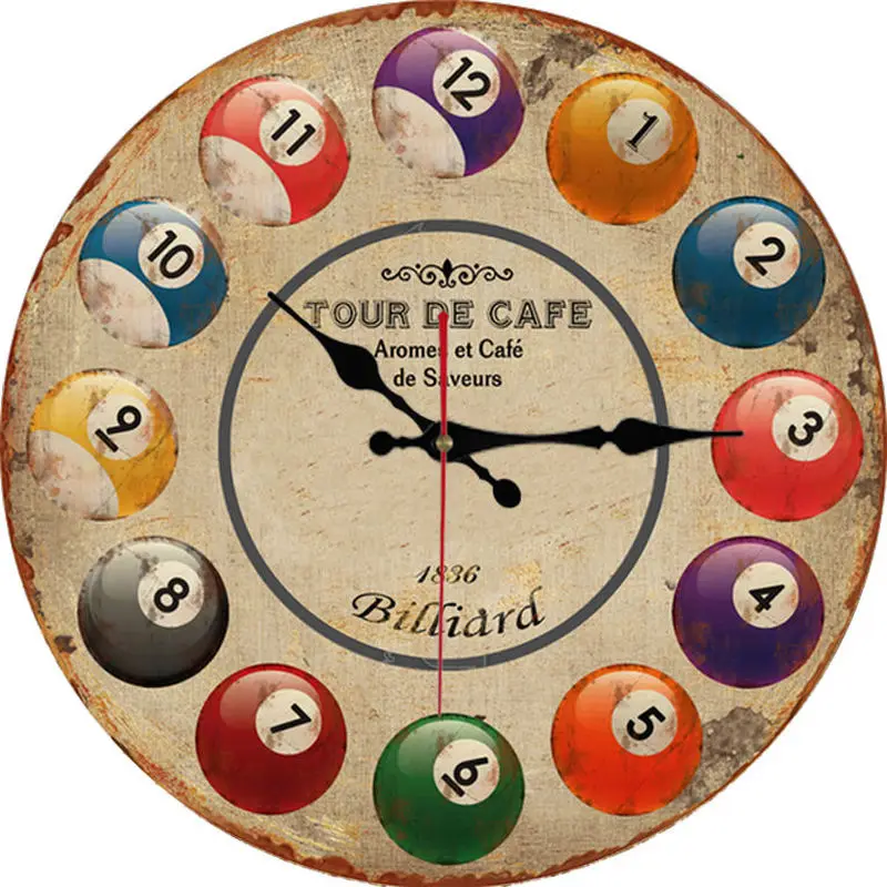 Ретро бесшумные настенные часы для гостиной дома спальни модные простые