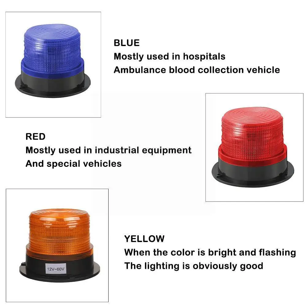 

Автомобильный стробоскосветильник L1R9, аварийный вращающийся светодиодный индикатор, синий маячок Предупреждение, оранжевый свет, автомоб...