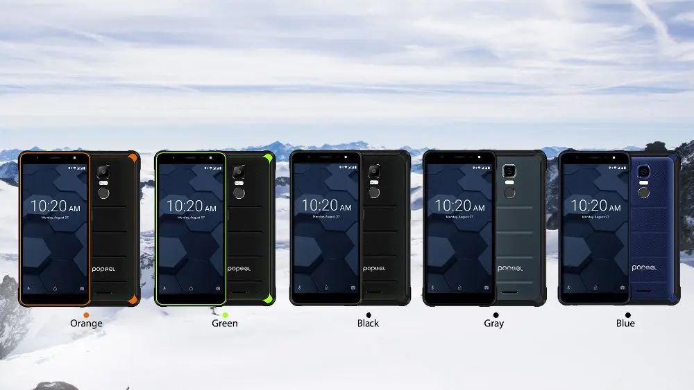 Глобальная версия Poptel P10 прочный смартфон 5,5 дюймов Восьмиядерный android 8,1 4 Гб+ 64 Гб NFC разблокированные телефоны экономичный телефон