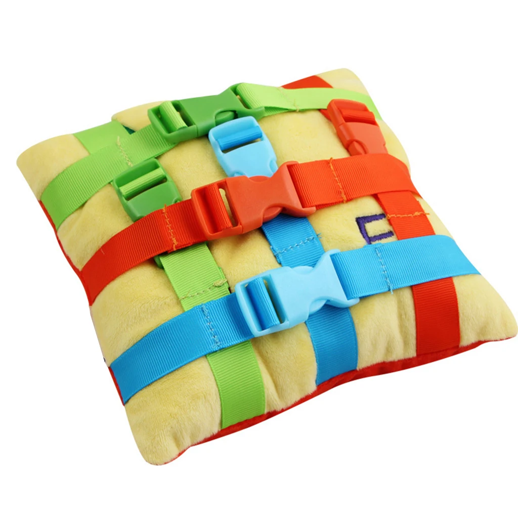 Libro sensorial silencioso para ni&ntilde;os, rompecabezas con hebilla, juego a juego de Color, juguete educativo-3