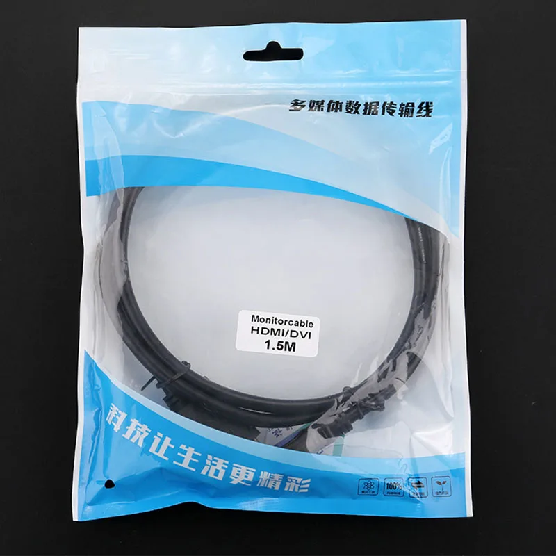 1 5 м HDMI к DVI круглый компьютерный линейный Телевизор 1080P двойное кольцо магнит