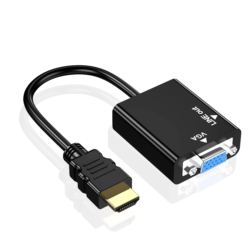 

Macho Para FEMEA HDMI-COMPATIVEL COM VGA Digital Analogico Video Audio Cabo 1080P 720P 480P Para PS4 PC HDTV Display Projetor