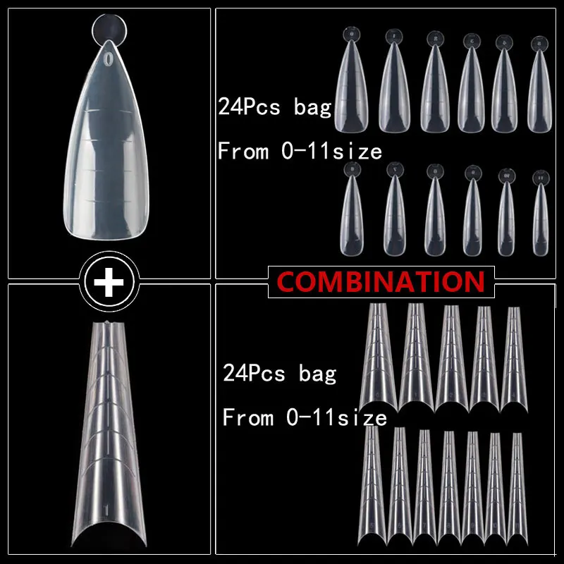 

48 шт., формы для быстрого наращивания геля для ногтей