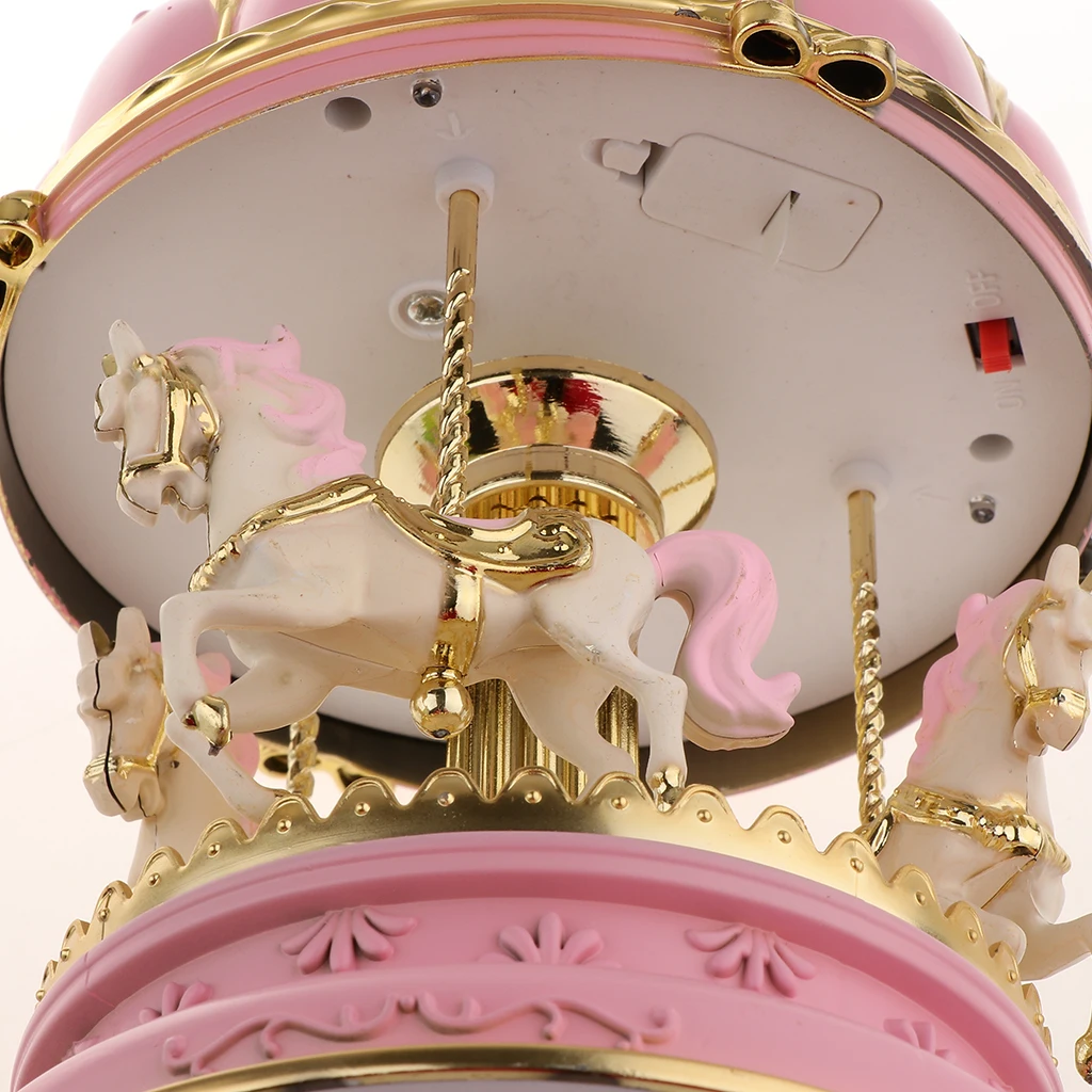 Музыкальная шкатулка в виде карусели музыкальный бокс со светодиодной