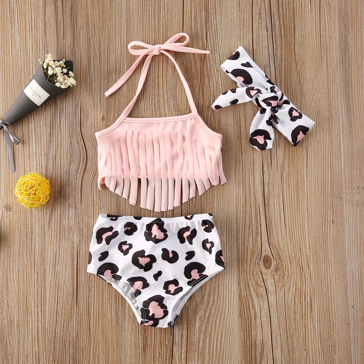Citgeett/Летний милый купальник для маленьких девочек Комплект бикини с длинными