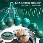 Диабет рельеф лечебный браслет из хризоколла для женщин мужчин подростков Бусы из натурального камня из бисера браслет Ювелирные изделия Подарки
