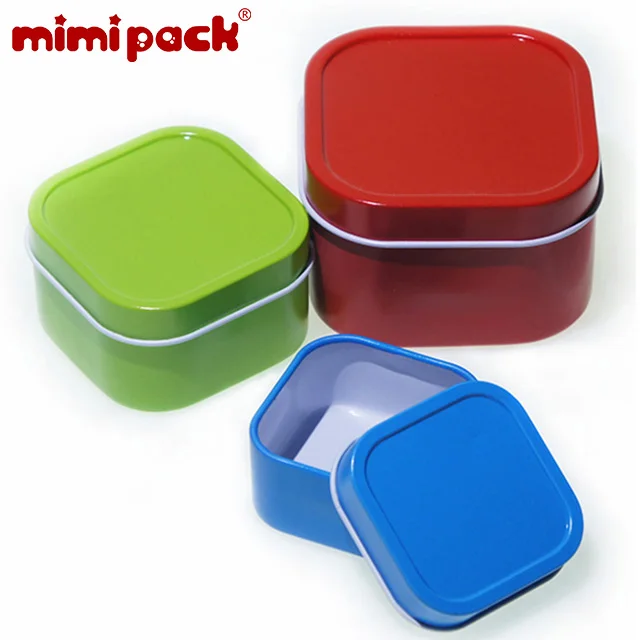 24 шт mimipack квадратной формы жестяная банка рождественские контейнеры для