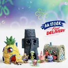 11 шт.компл. губчатая фигурка, украшение для аквариума Боб, аксессуары для аквариума Патрик, Звезда, домик для рыбок, детские игрушки