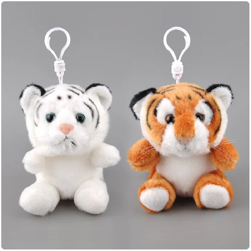 

Брелок для ключей с животным зоопарком, мультяшным тигром, знаком зодиака, тигром, плюшевой подвеской, Карманный Брелок для ключей, подарок ...