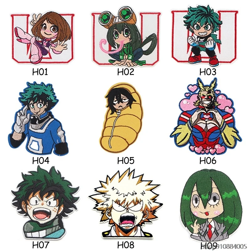 

Нашивки с вышивкой в стиле аниме «Моя геройская Академия», наклейка на одежду, швейная ткань, рюкзак «сделай сам» нашивка на куртку, юбку, Ми...