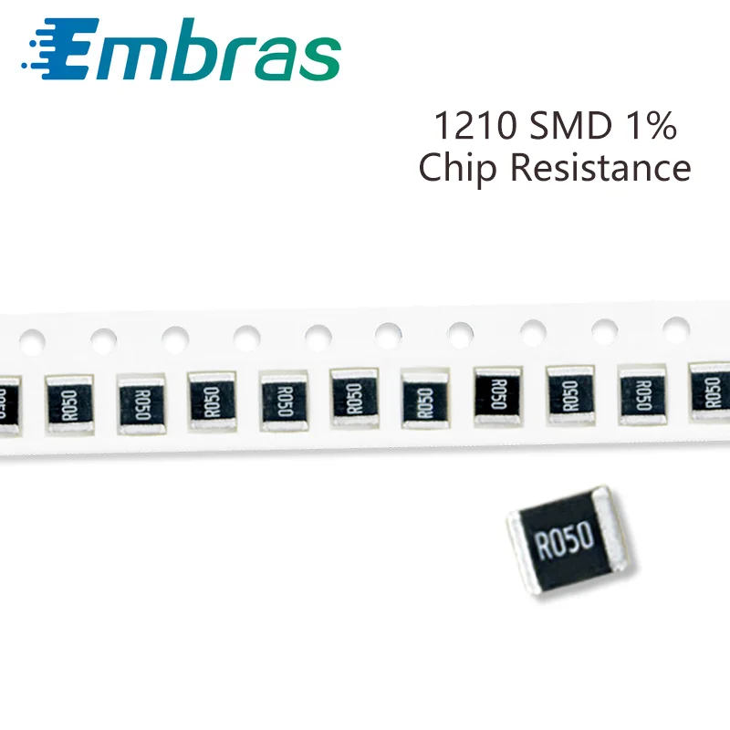 

100 шт. 1210 SMD Резистор Комплект 1% Допуск 0R-392R 8.2R 9.1R 10R 11R 12R 13R 15R 10 Ом электронные Компоненты DIY Ассорти Комплект