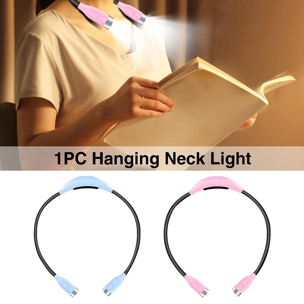 

Led Hug Lamp Hanging USB Rechargeable Bed Lightweight Portable Flexible Foldable 3 Brightness Knitting Neck Reading Light