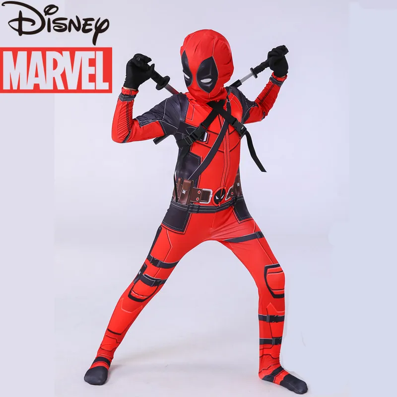 

Disney Marvel Halloween Deadpool Adult Child Cosplay Costume Tights Movie Comic Cosplay Set